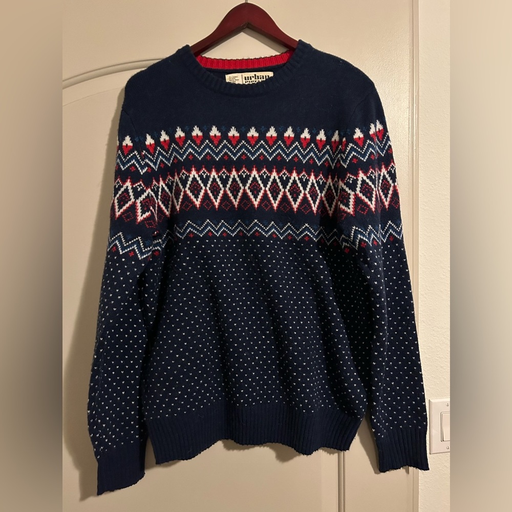 Urban pipeline, knit holiday sweater